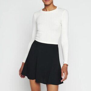 Reformation Black Mini Skirt Chic and Timeless